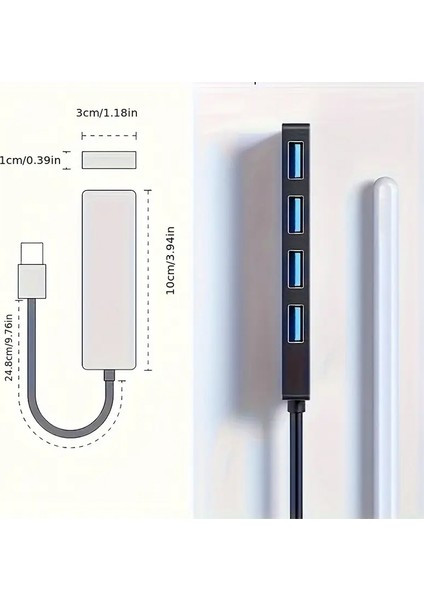 Yüksek Hızlı 4 Portlu USB 3.0 Hub - Masaüstü, Dizüstü Bil fiyatları