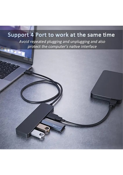 Yüksek Hızlı 4 Portlu USB 3.0 Hub - Masaüstü, Dizüstü Bil indirimleri