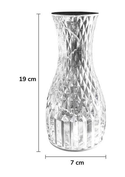 Sürahi Model USB Şarjlı Kumandalı 16 Farklı Işık Modlu Masa Üstü Kristal Ak - ISL6769-6554