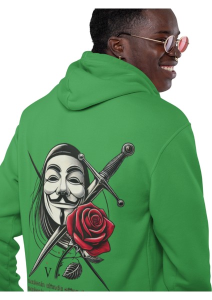 V For Vendetta Fikirlere Kurşun Işlemez Baskılı Kapüşonlu Sweatshirt fiyatları
