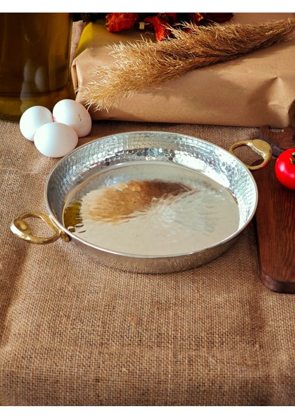 Bakır Iç Dış Kalaylı Yumurta Sahani, Izgara Menemen Tava