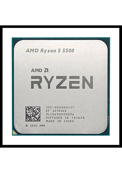 Ryzen 5 5500 6 Core, 3,60-4.20GHZ, 19MB Cache, 65W, Am4 Soket, Tray (Kutusuz) (Dahili Grafik Yok, Fan Yok)