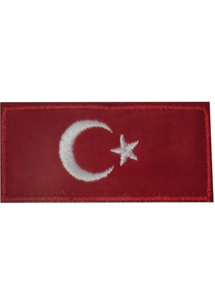 Nakış Bayrak Patch - Peç 7 cm x 3,5cm Jan