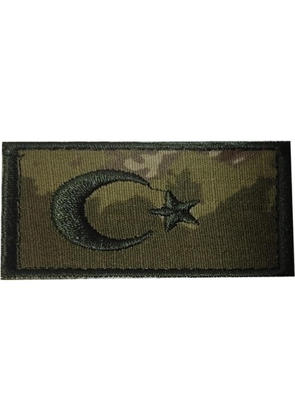 Nakış Bayrak Patch - Peç 7 cm x 3,5cm Koyu_haki modelleri
