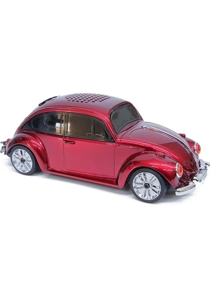 Beetle Araba Görünümlü Taşınabilir Bluetooth Hoparlör ve Radyo Speaker