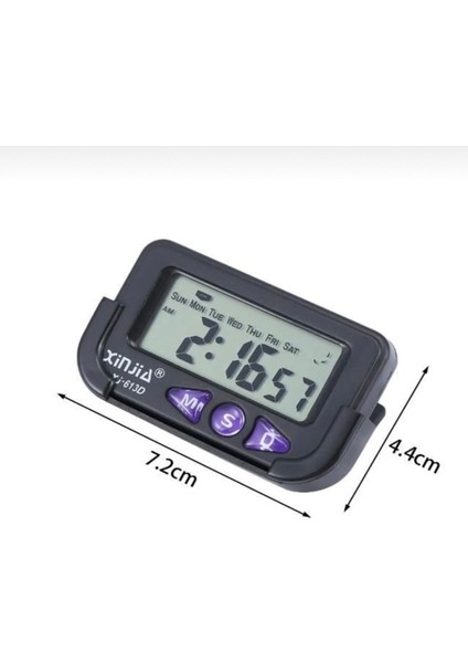 Yapışkanlı ve Masaüstü Stantlı Alarmlı Kronometreli Mini Dijital Saat