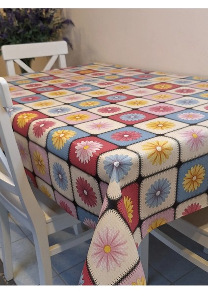 Elyaflı Pvc Muşamba - Desenli Silinebilir Masa Örtüsü fırsatları