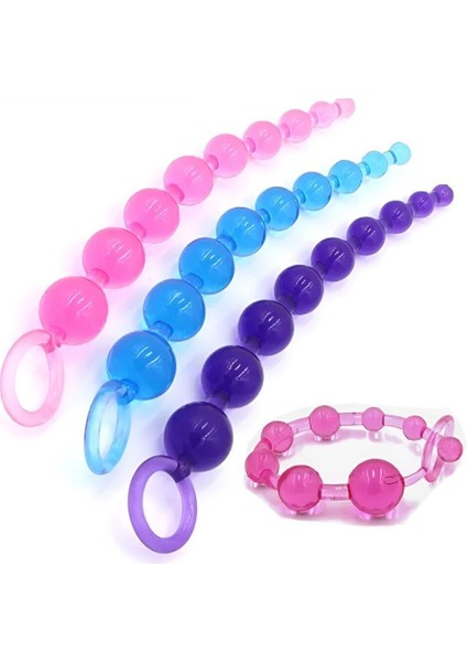 Premium Mor 34 cm Anal Plug Anal Açıcı Anal Alıştırıcı Anal Genişletici Uzun Top Anal Tıkaç