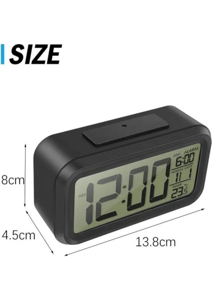 Premium Işık Sensörlü Termometreli Alarmlı Dijital Masa Saati fırsatları