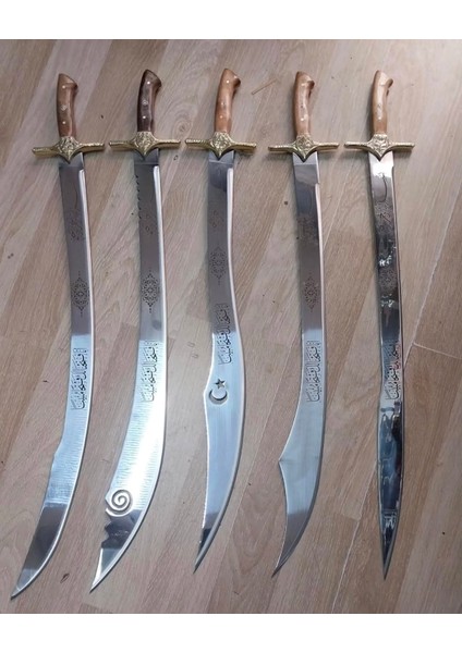 90 cm Tam Boy Cevız Sap 4116 Paslanmaz Alman Çelıgı 5 Farklı Model Sehpa Dahıl Kılıç
