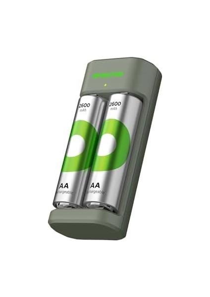 E221 USB Pil Şarj Cihazı 2 Adet 2600MAH Aa Kalem Pilli Set