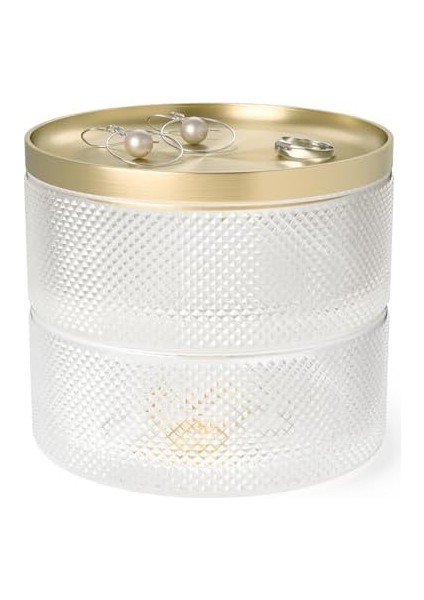 Tesora Jewelry Organizer, Two-Tier Storage Box With Removable Lid modelleri