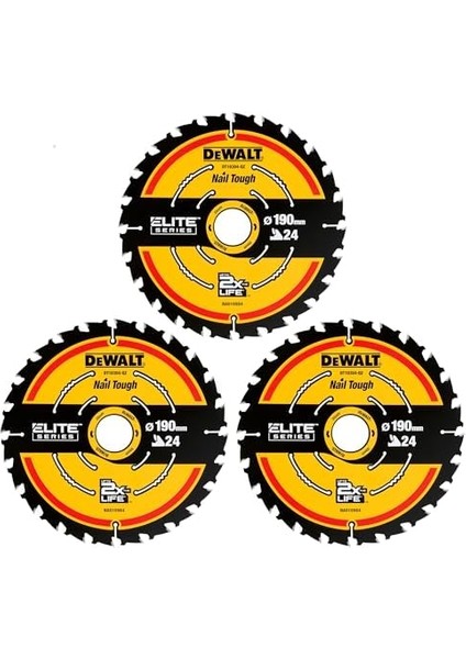 Bıçağı Siyah Daire Testere 190 mm 3 Adet Yeni