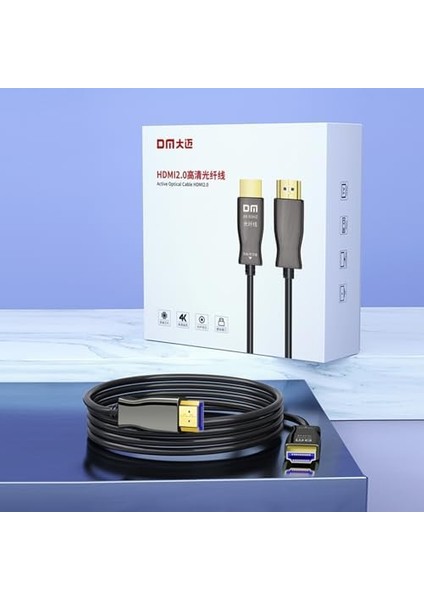HI040 4K 60Hz 2k 144Hz HDMI 2.0 Fiber Optik Görüntü ve Ses Aktarım Kablosu 40 Metre