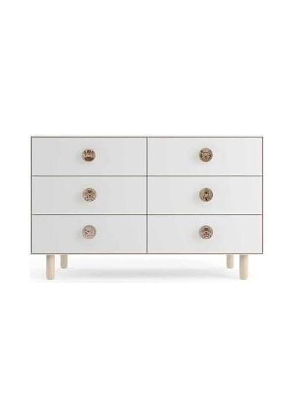 Home Ahşap Mobilya Kulp 3.8 cm Timsah Desenli Çekmece