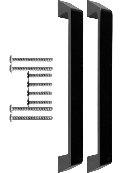 Mutfak ve Banyo Dolabı Kapakları ve Çekmeceler İçin Metal Kulp Paslanmaz Alüminyum Mobilya Dolap Kulbu 160MM Mat Siyah 2 Adet