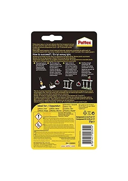 Güçlü Epoksi Yapıştırıcı, Çok Sağlam, Çok Dayanıklı, Hemen Her Malzeme Için Uygun Epoksi Reçine Yapıştırıcı, Modelleme Kili, 1X27G