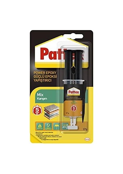 Güçlü Epoksi Yapıştırıcı, Çok Sağlam, Çok Dayanıklı, Hemen Her Malzeme Için Uygun Epoksi Reçine Yapıştırıcı, Modelleme Kili, 1X27G