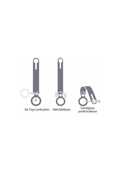 Airtag Için Askılı Silikon Kılıf, Silicone Case With Strap For Apple Airtag (Airtag ile Uyumlu Kılıf)