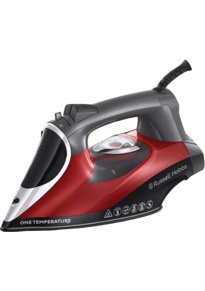 Hobbs One Temperature Buharlı Ütü (2.600 W, Tüm Kumaşlar Için Optimum Sıcaklık Ayarı, Seramik Turmalin Ütü Tabanı, Değişken Buhar 0-50 G/dak, Buhar Çıkışı 210 G/dak) Ütü 25090-56