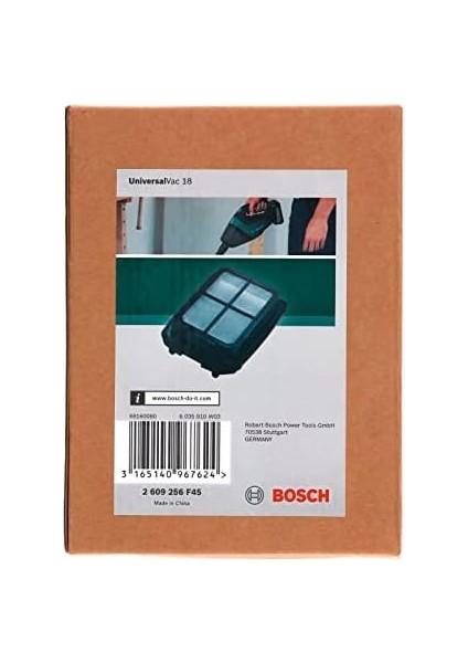 Accessories 2609256F45 Ön Filtre (Bosch Universalvac 18 Akülü Elektrikli Süpürge Için, Kartonda)