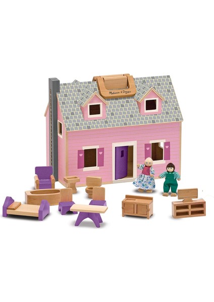 & Doug - Ahşap Taşınabilir Küçük Mobilyalı Ev (13701)
