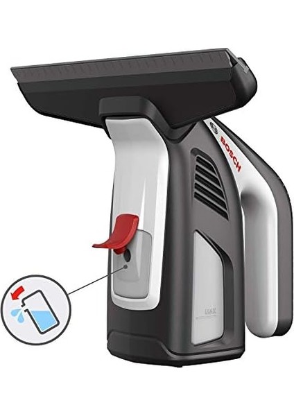 Home And Garden Akülü Pencere Temizleyici, Glassvac Cam Temizleyici, Premium Paket, Pencere, Ayna ve Duş Temizliği Için, Çalışma Süresi Yaklaşık 35 Pencere, Karton Kutuda