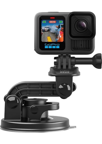 AUCM-302, Aksiyon Kamera Aksesuarı, Suction Cup Vakumlu Bağlantı Parçası, Siyah