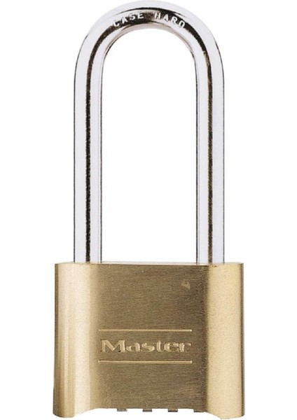 Lock 175EURDLH Sertifikalı Şifreli Kilit, Katı Kasa ve Uzun Kilitli, Altın, 10,7 x 5,1 x 2,4 cm