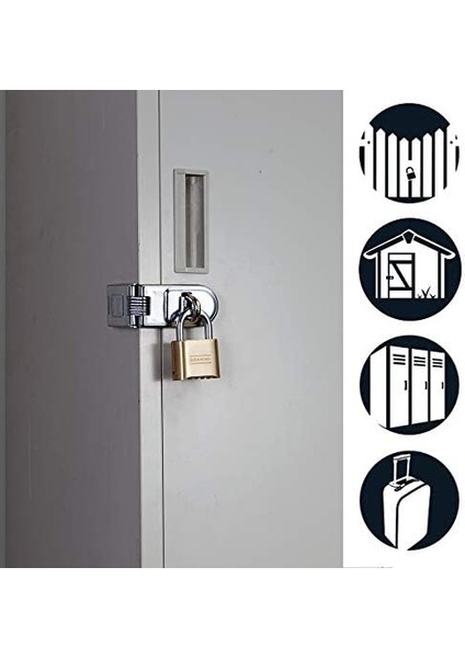 Lock 175EURDLH Sertifikalı Şifreli Kilit, Katı Kasa ve Uzun Kilitli, Altın, 10,7 x 5,1 x 2,4 cm