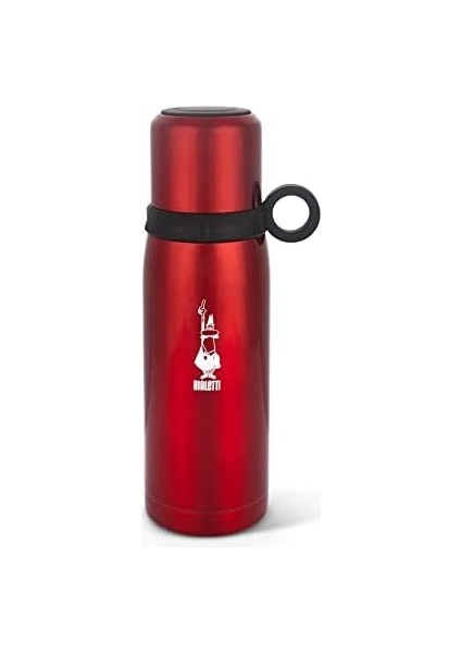 - Termos - 460ML - Kırmızı Renk - Paslanmaz Çelik - Çift Katmanlı - 12 Saat Sıcak 24 Saat Soğuk Tutar - Bardaklı Kapak Özelliği