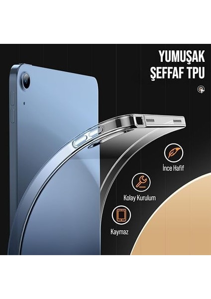Apple iPad Air 10.9 Inç/iPad 10.nesil 10.9 Inç Kılıf Şeffaf Silikon Arka Kapak modelleri