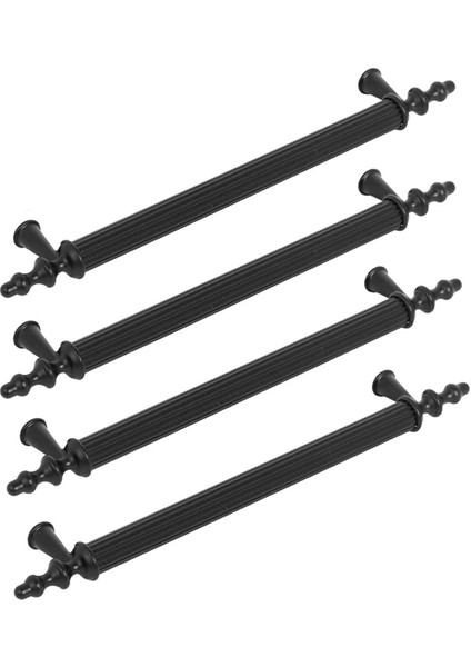 Ovacık Çekmece Dolap Kapak Kulbu Siyah Metal Kulp 224 mm (4 Adet)