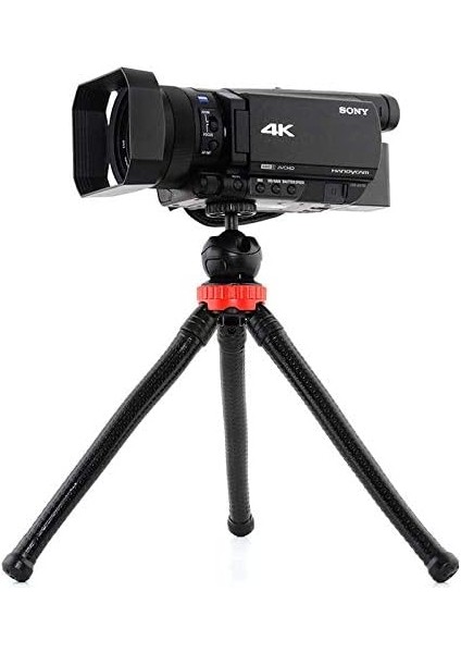 Esnek Youtuber Yayıncılar ve Sosya Medya Için Ideal 30CM Ahtapot 360 Derece Taşınabilir Ayakları Bükülebilir Selfie Telefon Tutuculu 3 Ayaklı Kampda Tatilde Gezilerde Tripod Çok Hafif 320GR