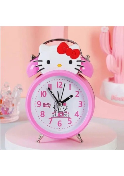 Sevimli Karikatür Çok Fonksiyonlu Hello Kitty Dijital Aydınlık Masaüstü Çalar Saat