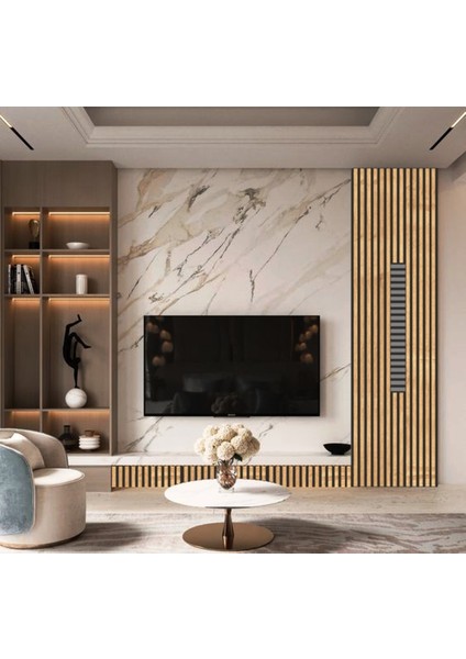 Eko Safir-Mix Keçeli Akustik Ahşap Paneli – (50X240CM).