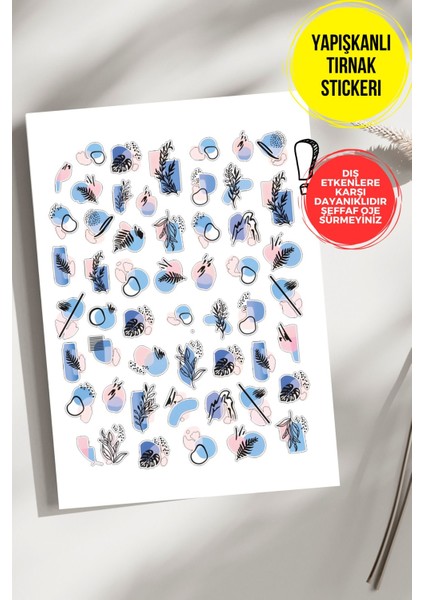 Yapışkanlı Şeffaf Kağıt Line Art Tırnak Dövmesi, Tırnak Tattoo, Nail Art, Tırnak Sticker