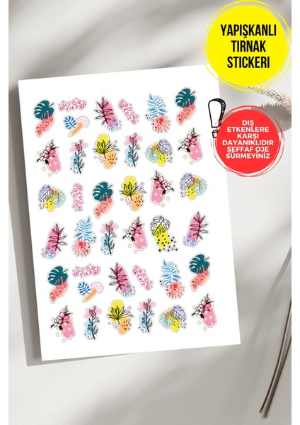 Yapışkanlı Şeffaf Kağıt Line Art Tırnak Dövmesi, Tırnak Tattoo, Nail Art, Tırnak Sticker