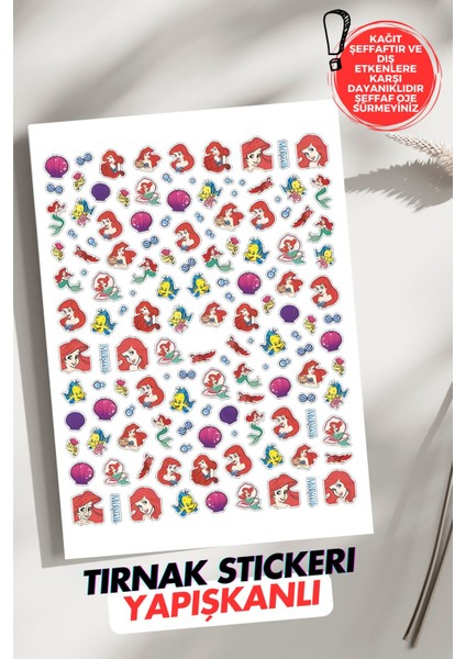 Yapışkanlı Karakter Tırnak Dövmesi, Tırnak Tattoo, Nail Art, Tırnak Sticker