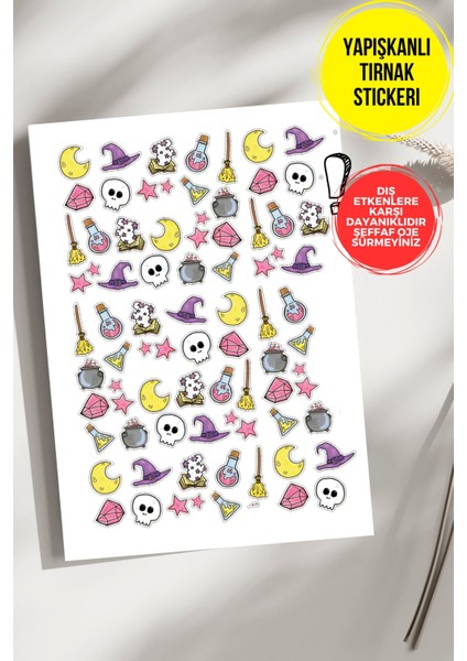 Yapışkanlı Şeffaf Kağıt Magic Tırnak Dövmesi, Tırnak Tattoo, Nail Art, Tırnak Sticker