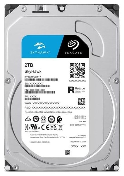 3.5" 2tb Skyhawk ST2000VX017 5400 Rpm 256MB Sata-3 Güvenlik Diski