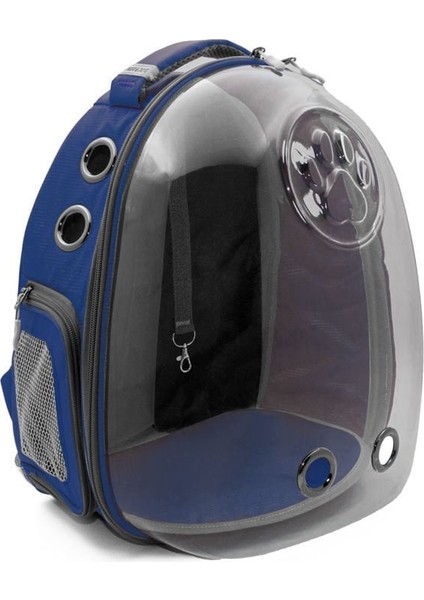 Yeni Şeffaf Taşıma Sırt Çantası Lacivert 25X30X40CM