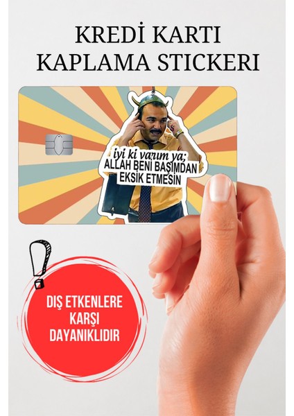 Avrupa Yakası Kredi Kartı Kaplama Stickerı, Sticker, Yapışkanlı Kredi Kartı Stickerı