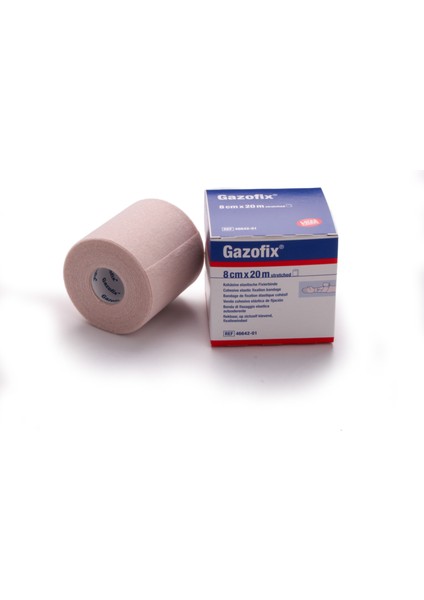 Gazofix 8cm x20m LF Bsn Fiksasyon Bandajı Ten