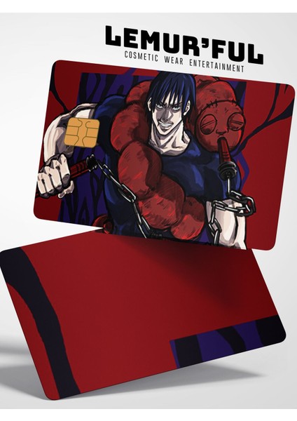 Jjk Tojı Çift Taraflı Kredi Kartı Kaplama Stickerı, Sticker, Yapışkanlı Kredi Kartı Stickerı