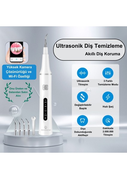 Kameralı Diş Taşı Temizleme Diş Tartar ve Leke Temizleyici