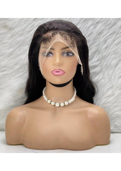 Gerçek Front Lace Tül Peruk - Dalgalı - Doğal 65-70CM