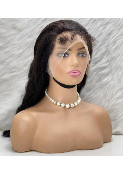 Gerçek Front Lace Tül Peruk - Dalgalı - Doğal 65-70CM
