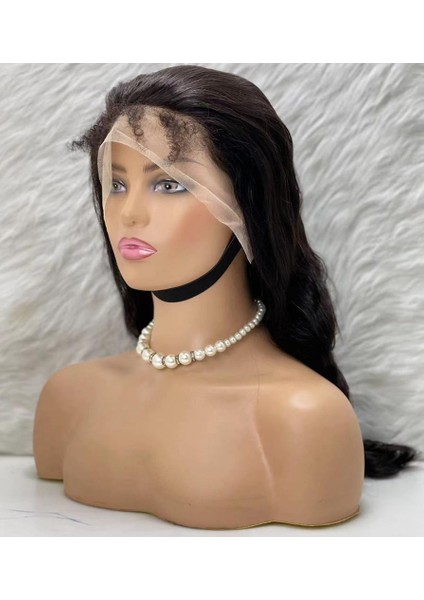 Gerçek Front Lace Tül Peruk - Dalgalı - Doğal 65-70CM