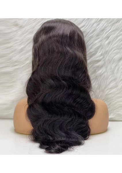 Gerçek Front Lace Tül Peruk - Dalgalı - Doğal 65-70CM